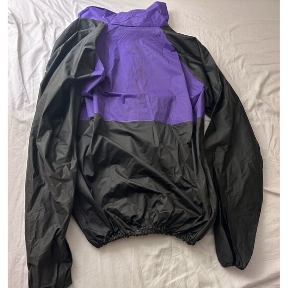 Vintage Windbreaker Jackets Men's Size Small 100% Vinyl Outdoor 1/4 Zip Blue Bla - Picture 9 of 10